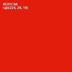 #E01C0A - Red Color Image