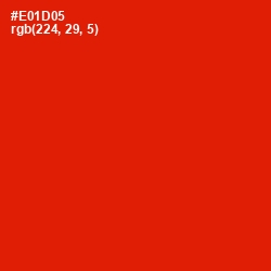 #E01D05 - Red Color Image