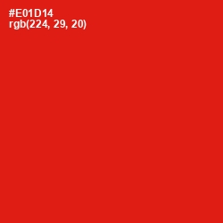 #E01D14 - Red Color Image