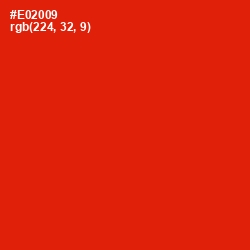 #E02009 - Scarlet Color Image