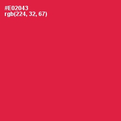 #E02043 - Amaranth Color Image