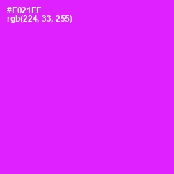 #E021FF - Magenta / Fuchsia Color Image