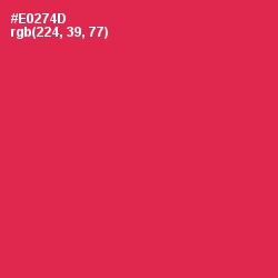 #E0274D - Amaranth Color Image