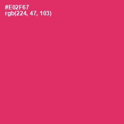 #E02F67 - Cerise Red Color Image