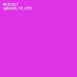 #E033E7 - Razzle Dazzle Rose Color Image