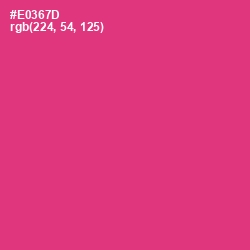 #E0367D - Cerise Red Color Image