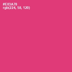 #E03A78 - Cerise Red Color Image