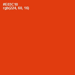 #E03C10 - Scarlet Color Image