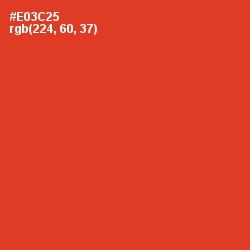 #E03C25 - Alizarin Crimson Color Image
