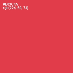 #E03C4A - Amaranth Color Image