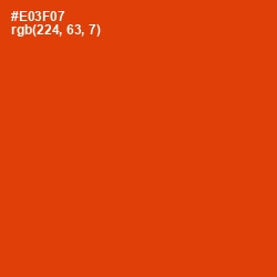 #E03F07 - Scarlet Color Image