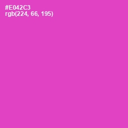 #E042C3 - Fuchsia Pink Color Image