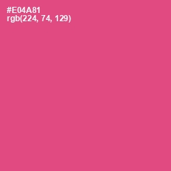 #E04A81 - French Rose Color Image