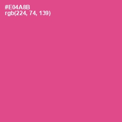 #E04A8B - French Rose Color Image