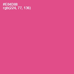 #E04D88 - French Rose Color Image