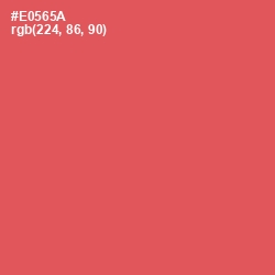 #E0565A - Sunset Orange Color Image