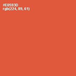 #E0593D - Cinnabar Color Image