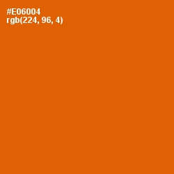 #E06004 - Clementine Color Image