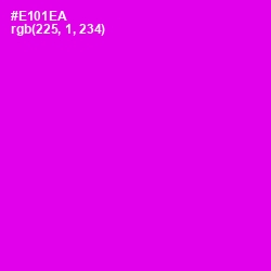 #E101EA - Magenta / Fuchsia Color Image