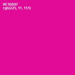 #E10B97 - Hollywood Cerise Color Image