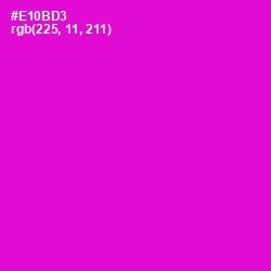 #E10BD3 - Purple Pizzazz Color Image