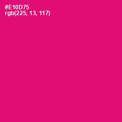 #E10D75 - Rose Color Image