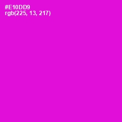 #E10DD9 - Purple Pizzazz Color Image