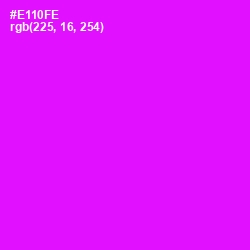 #E110FE - Magenta / Fuchsia Color Image