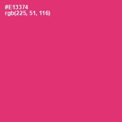 #E13374 - Cerise Red Color Image