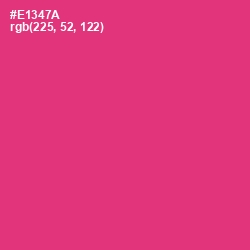 #E1347A - Cerise Red Color Image