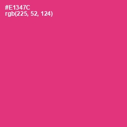 #E1347C - Cerise Red Color Image