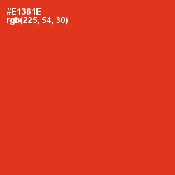 #E1361E - Scarlet Color Image