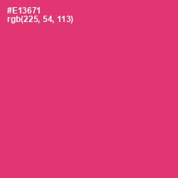 #E13671 - Cerise Red Color Image