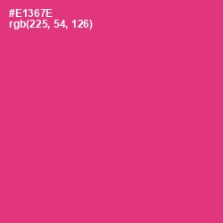 #E1367E - Cerise Red Color Image