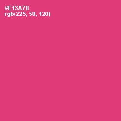 #E13A78 - Cerise Red Color Image
