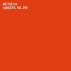 #E13E14 - Scarlet Color Image