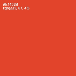 #E1432B - Cinnabar Color Image