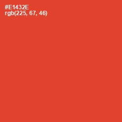 #E1432E - Cinnabar Color Image