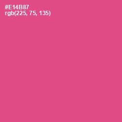 #E14B87 - French Rose Color Image