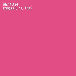 #E14D84 - French Rose Color Image