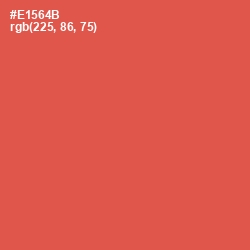 #E1564B - Sunset Orange Color Image