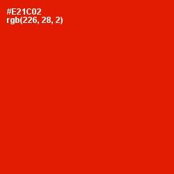 #E21C02 - Red Color Image