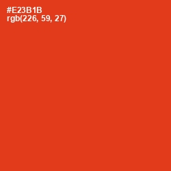 #E23B1B - Scarlet Color Image
