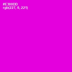 #E300DD - Purple Pizzazz Color Image