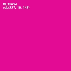 #E30A94 - Hollywood Cerise Color Image