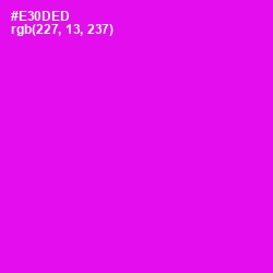 #E30DED - Magenta / Fuchsia Color Image