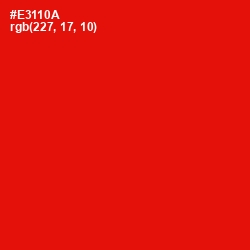 #E3110A - Red Color Image