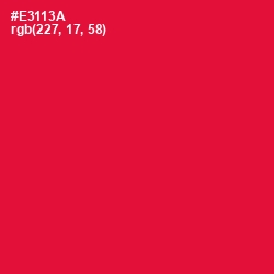 #E3113A - Red Ribbon Color Image