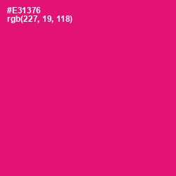 #E31376 - Rose Color Image