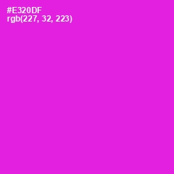 #E320DF - Razzle Dazzle Rose Color Image